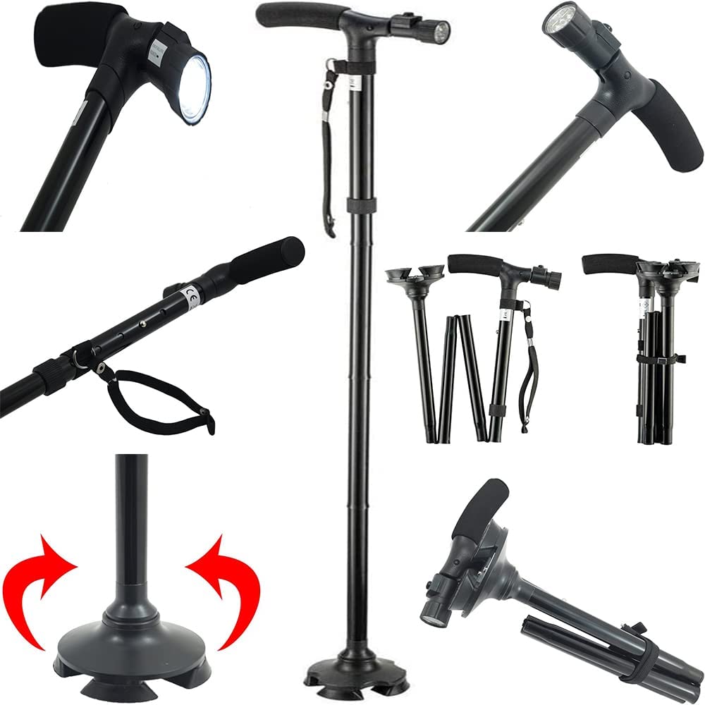 Bastón ortopédico con luz