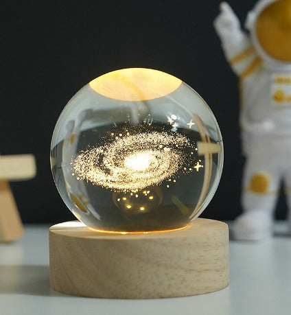 Lámpara esfera de cristal galaxia