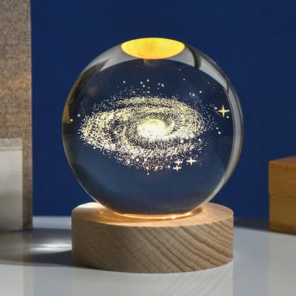 Lámpara esfera de cristal galaxia